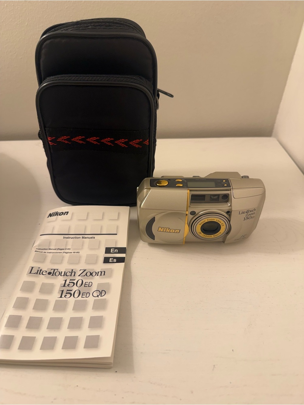 Nikon Lite Touch Zoom 150 ED AF Quartz Date 35mm Film Camera Tested Works W/Case